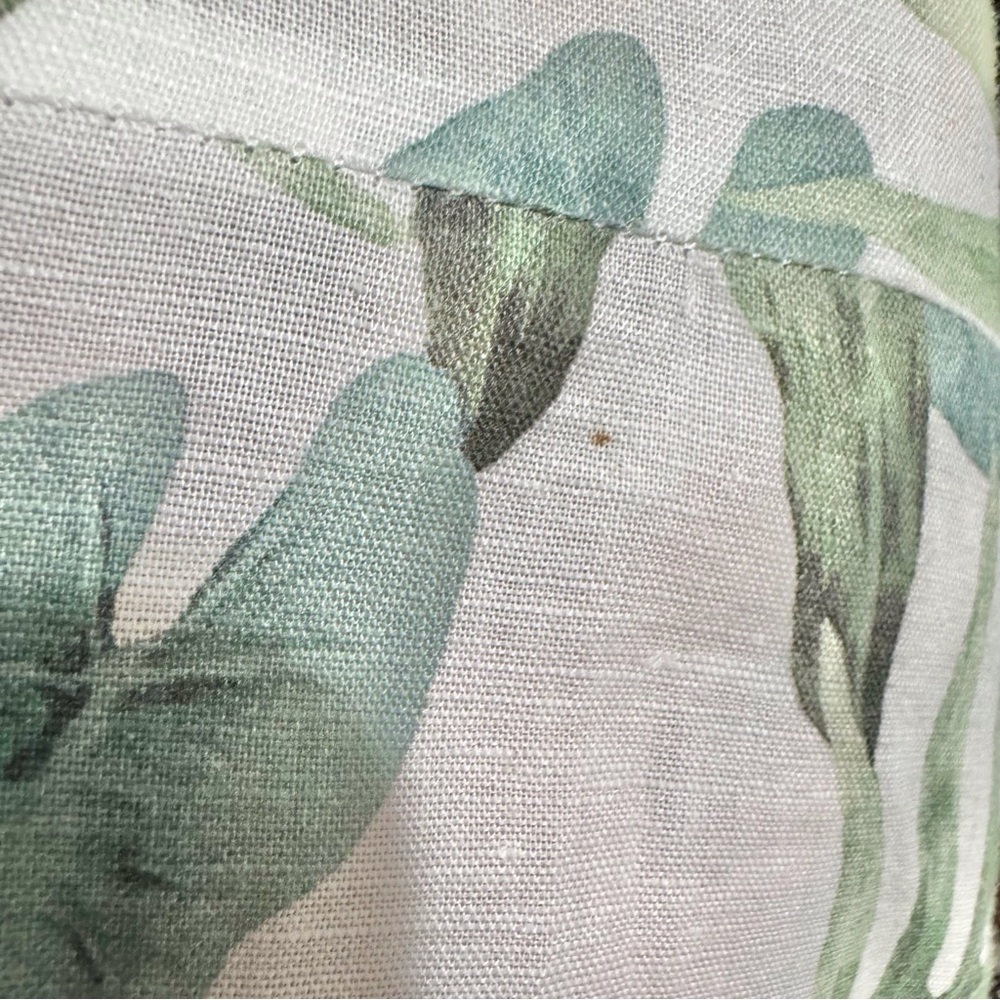 J. Mclaughlin Cunningham Palm Print Linen Blend Tiered Maxi Dress XLarge AS IS - Picture 10 of 15